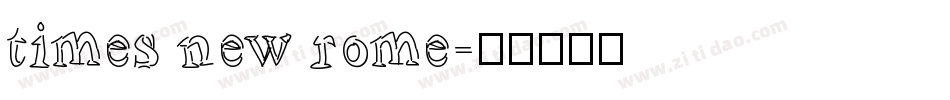 times new rome字体转换